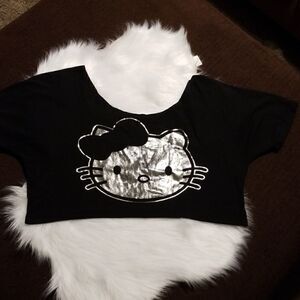 Cute Girl, Hello Kitty Crop Top